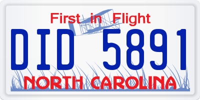 NC license plate DID5891