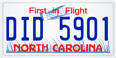 NC license plate DID5901