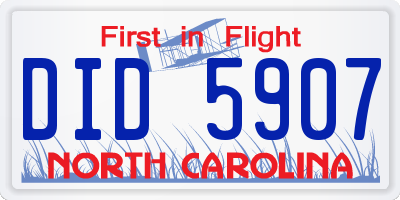 NC license plate DID5907
