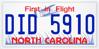 NC license plate DID5910