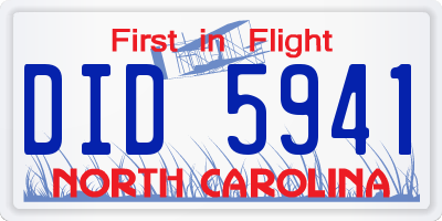 NC license plate DID5941