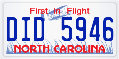 NC license plate DID5946