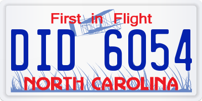 NC license plate DID6054