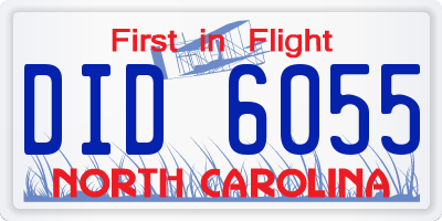 NC license plate DID6055