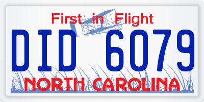 NC license plate DID6079