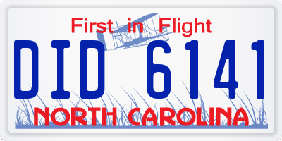 NC license plate DID6141