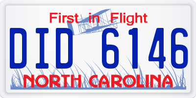 NC license plate DID6146