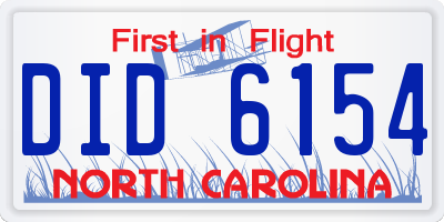 NC license plate DID6154