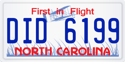 NC license plate DID6199