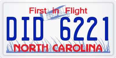 NC license plate DID6221