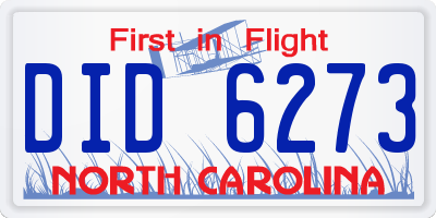NC license plate DID6273