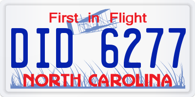 NC license plate DID6277