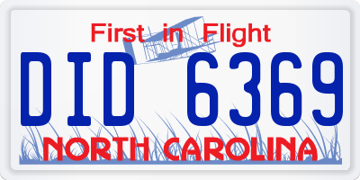 NC license plate DID6369