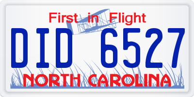 NC license plate DID6527
