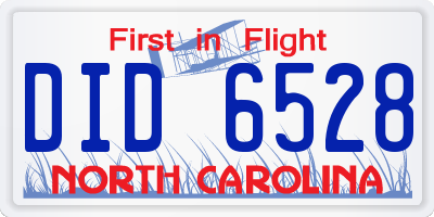 NC license plate DID6528