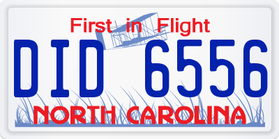 NC license plate DID6556