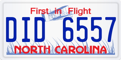 NC license plate DID6557