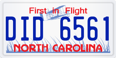 NC license plate DID6561