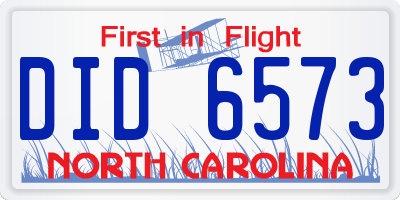 NC license plate DID6573