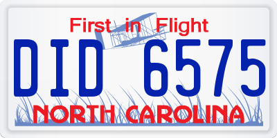 NC license plate DID6575