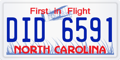 NC license plate DID6591
