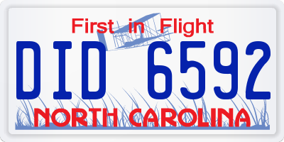 NC license plate DID6592