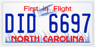 NC license plate DID6697