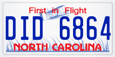 NC license plate DID6864