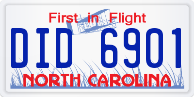 NC license plate DID6901
