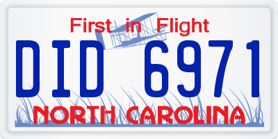 NC license plate DID6971
