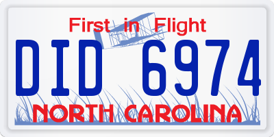 NC license plate DID6974