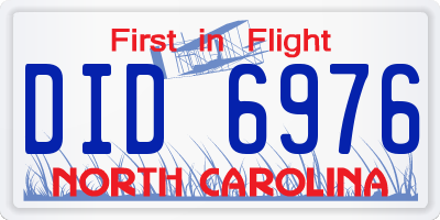 NC license plate DID6976