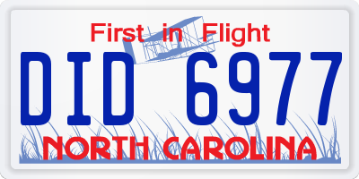 NC license plate DID6977