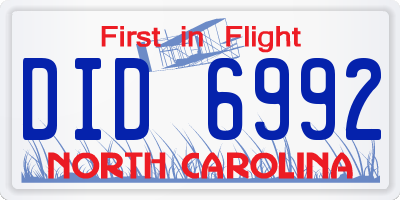 NC license plate DID6992