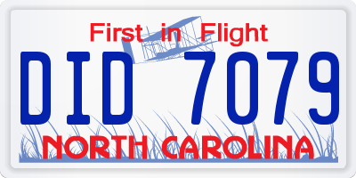 NC license plate DID7079