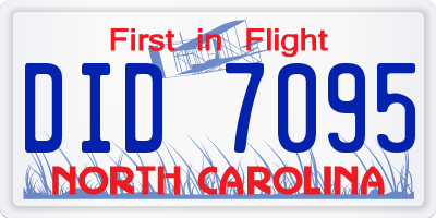 NC license plate DID7095