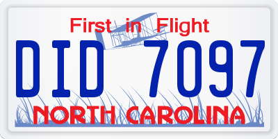 NC license plate DID7097