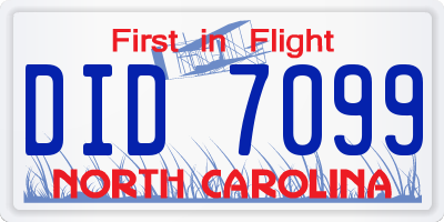 NC license plate DID7099