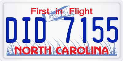 NC license plate DID7155