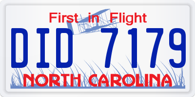 NC license plate DID7179
