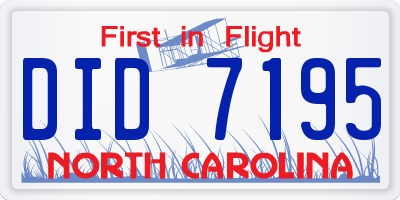 NC license plate DID7195