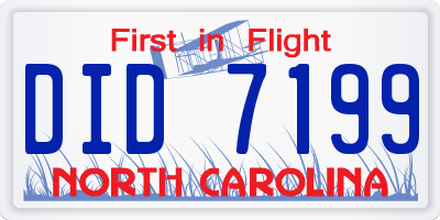 NC license plate DID7199