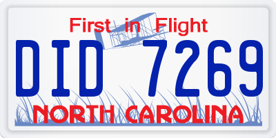 NC license plate DID7269