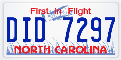NC license plate DID7297