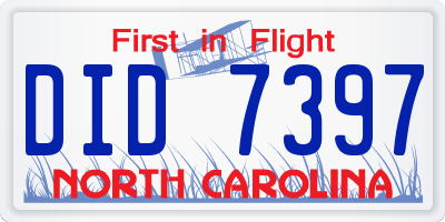 NC license plate DID7397