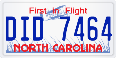 NC license plate DID7464