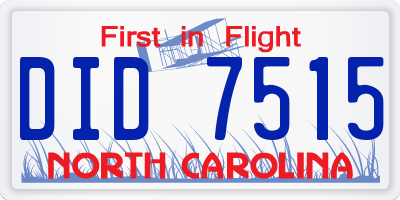 NC license plate DID7515