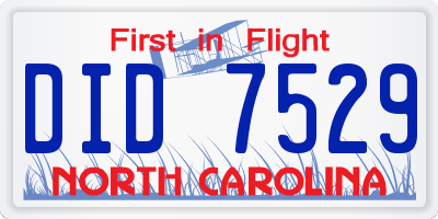 NC license plate DID7529