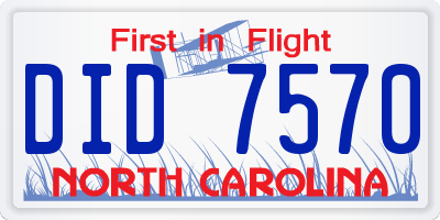 NC license plate DID7570