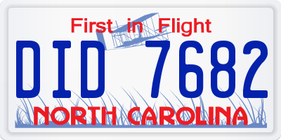 NC license plate DID7682